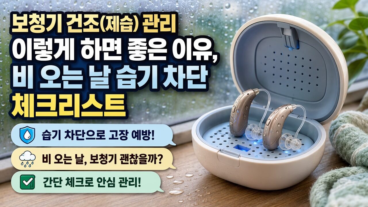 보청기 건조(제습) 관리 이렇게 하면 좋은 이유, 비 오는 날 습기 차단 체크리스트