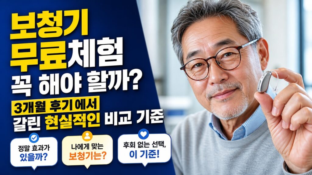 보청기 무료체험 꼭 해야 할까? 3개월 후기에서 갈린 현실적인 비교 기준