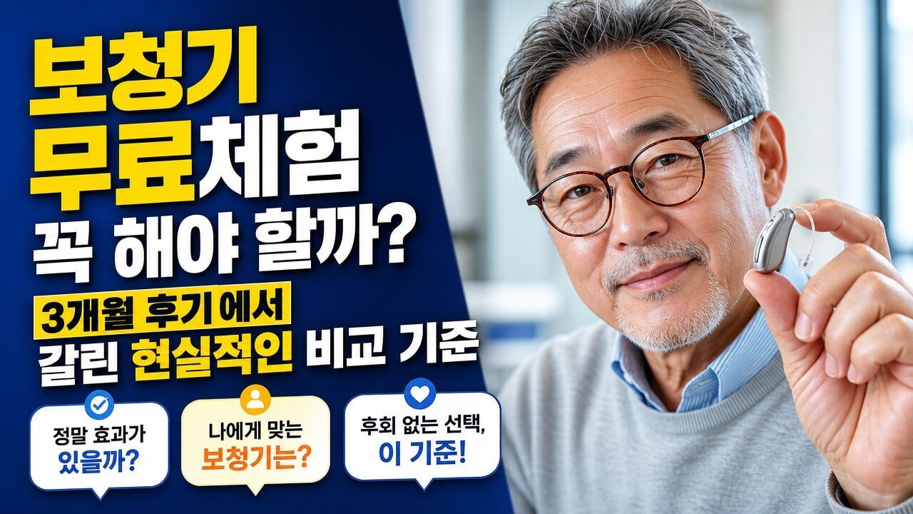 보청기 무료체험 꼭 해야 할까? 3개월 후기에서 갈린 현실적인 비교 기준