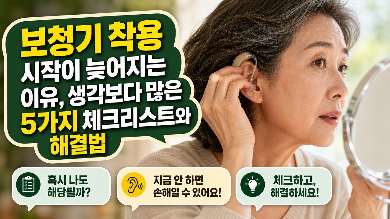 보청기 착용 시작이 늦어지는 이유, 생각보다 많은 5가지 체크리스트와 해결법