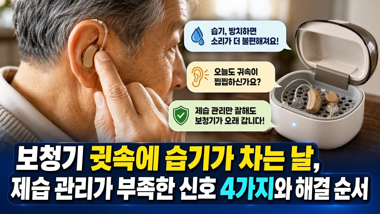 보청기 귓속에 습기가 차는 날, 제습 관리가 부족한 신호 4가지와 해결 순서