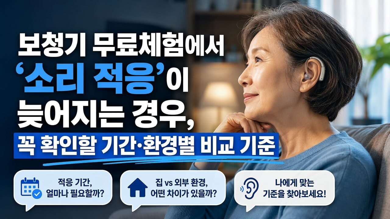 보청기 무료체험에서 ‘소리 적응’이 늦어지는 경우, 꼭 확인할 기간·환경별 비교 기준