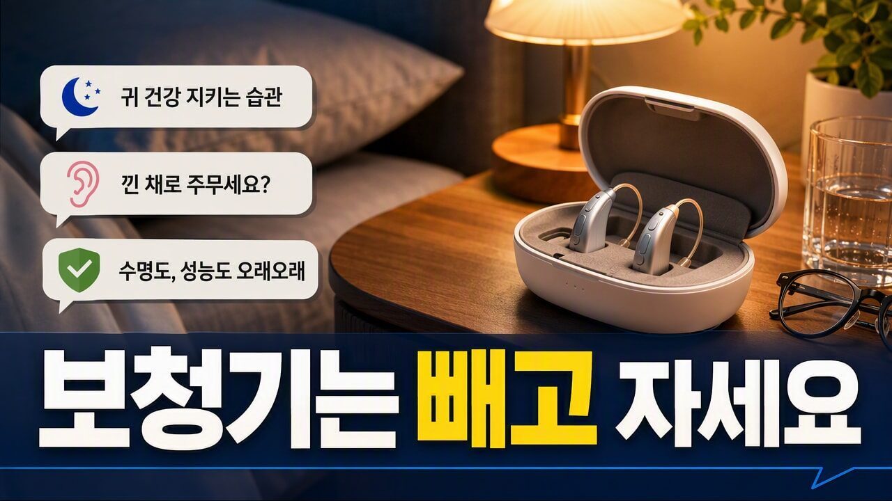 보청기 끼고 잠들어도 될까? 귀 건강과 기기 손상을 가르는 상황별 기준