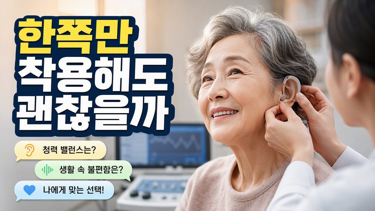보청기 한쪽만 착용해도 될까? 양쪽 청력 차이에 따라 달라지는 선택 기준