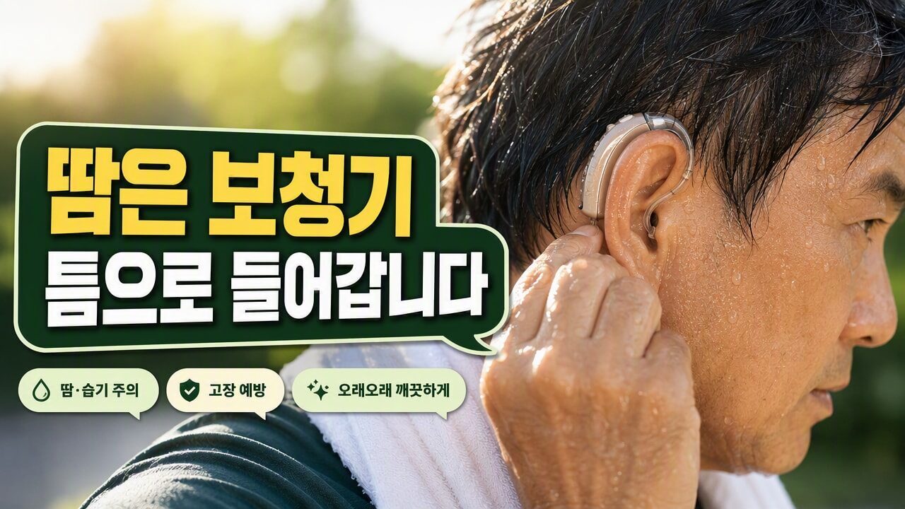 보청기 운동할 때 땀으로 고장 나는 이유, 방수 등급보다 먼저 확인할 관리법