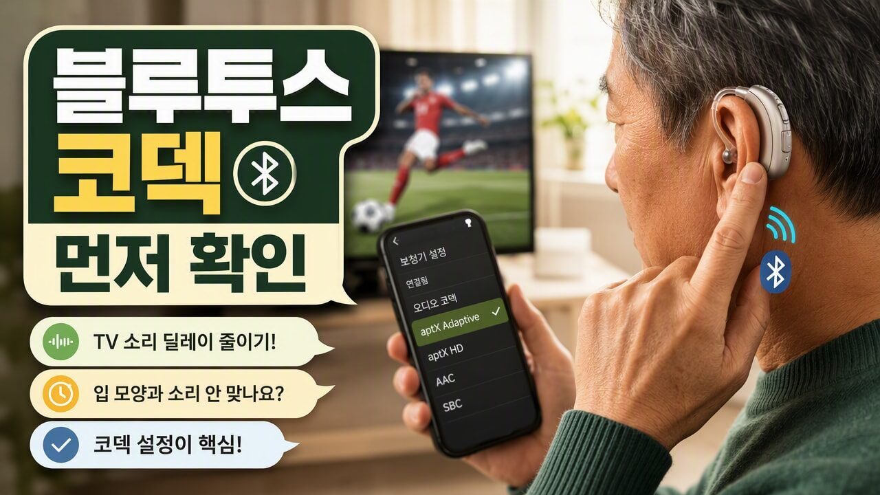 보청기 TV 들을 때만 지연이 생긴다면? 블루투스 코덱·전송 설정 순서로 먼저 확인할 것들