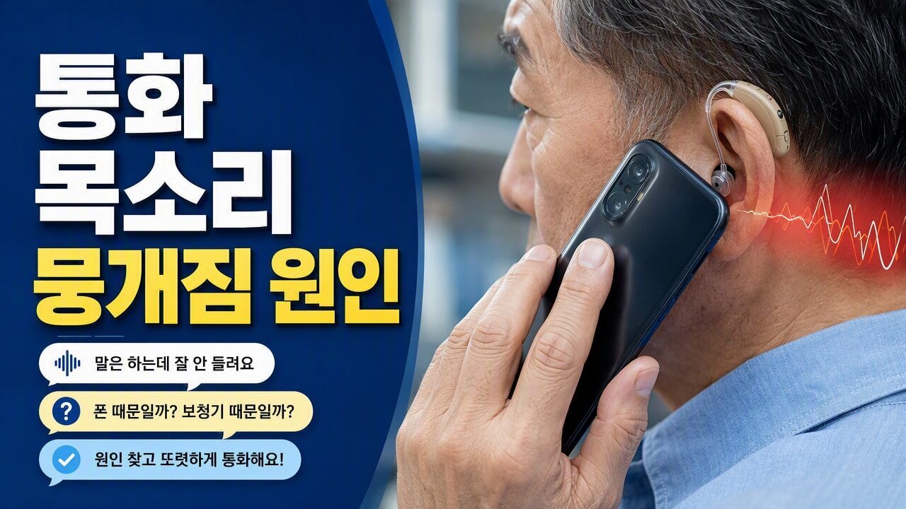 보청기 통화할 때 상대 목소리가 자꾸 뭉개질 때, 마이크 방향·거리 거리감 조절 기준 비교